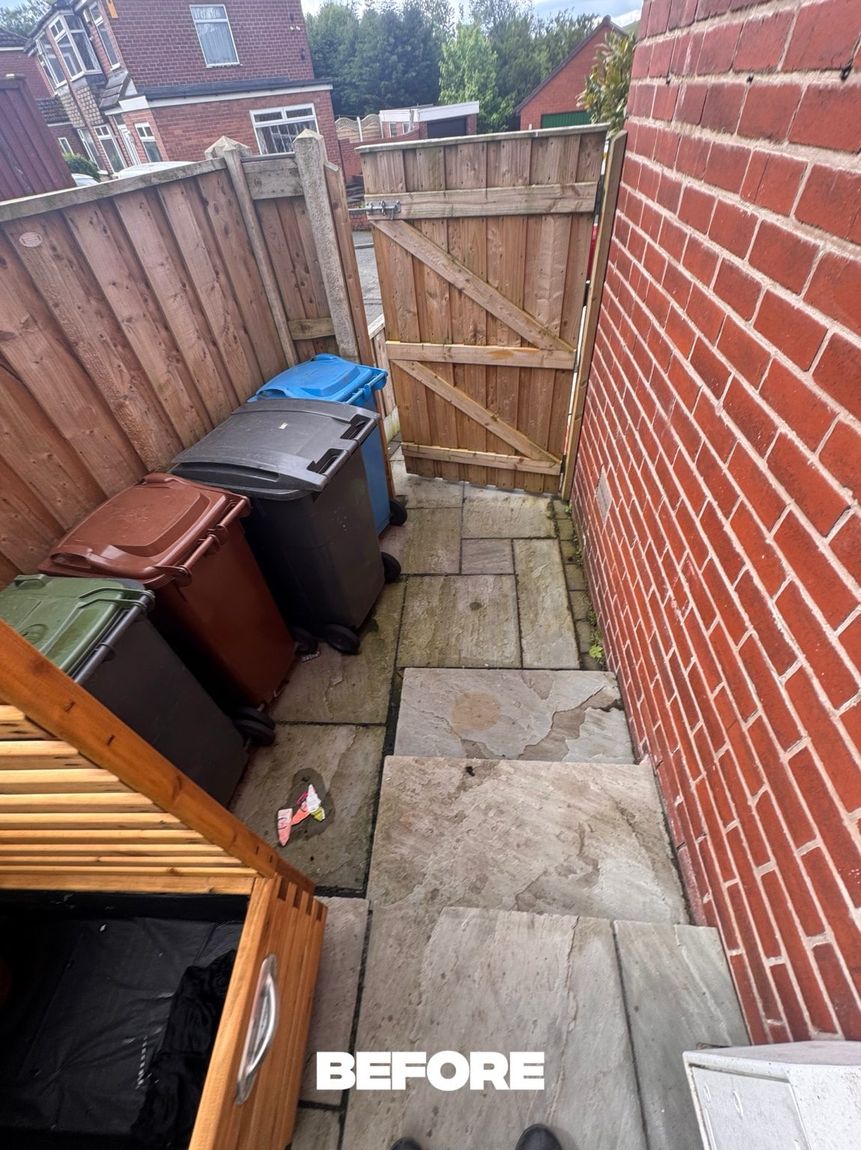 Commercial Pressure Washing example before or after