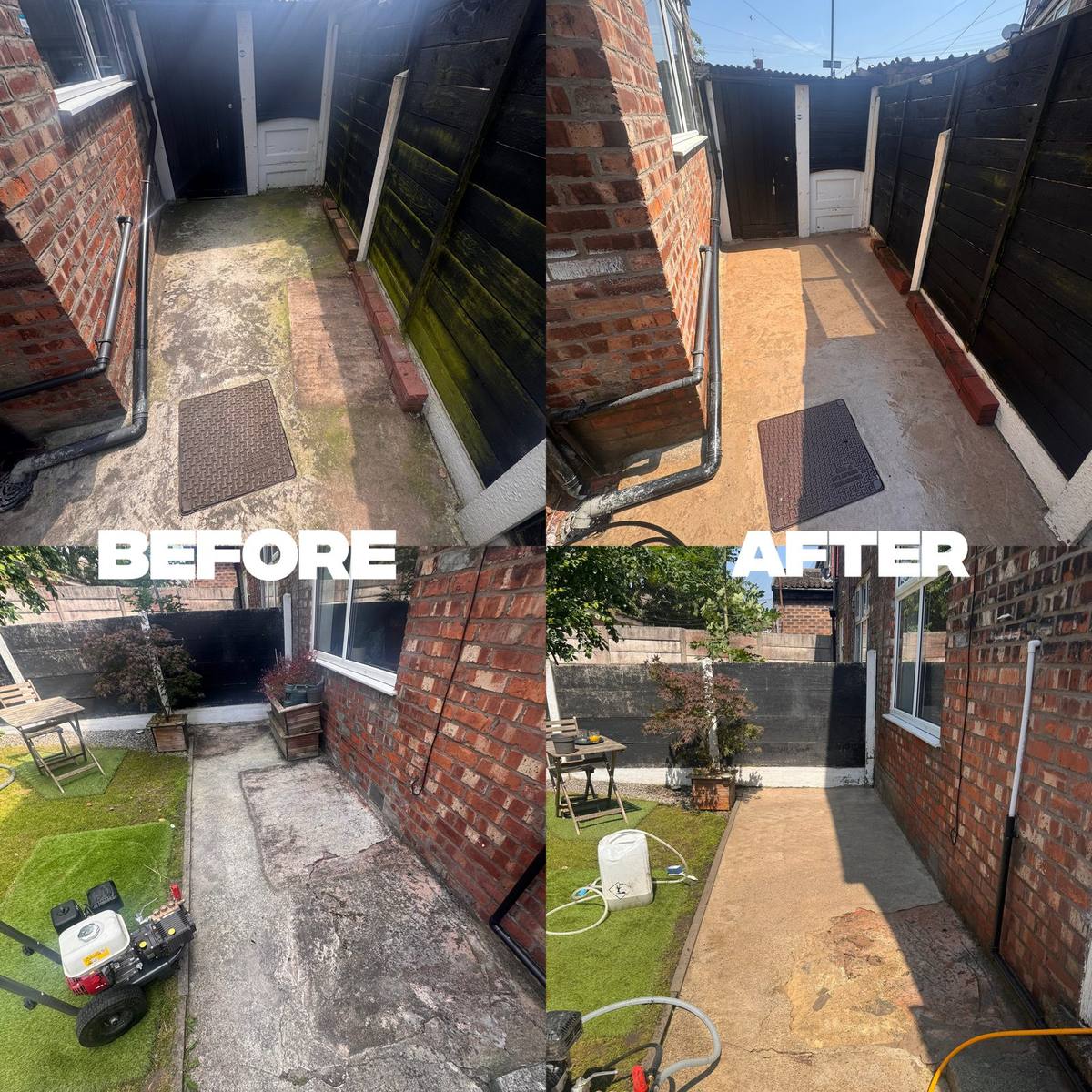 Path & Steps before and after cleaning in Oldham and Manchester